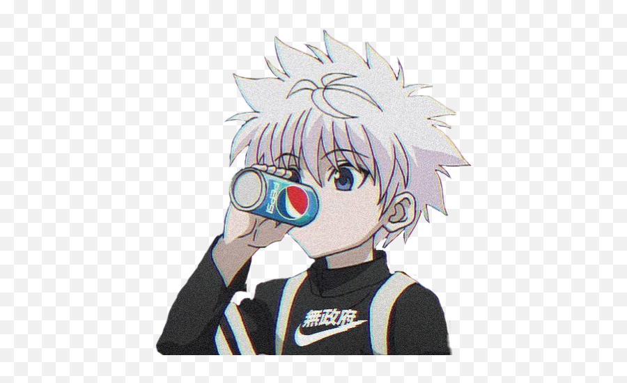 Killua Killuazoldyck Grainy Sticker By Kamia Masuda - Killua Pfp Emoji,Emojis Pepsi Png