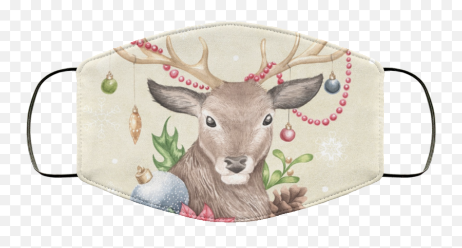 Festive Friends Reindeer Face Mask - Qfinder Trending Emoji,Different Fae Emojis