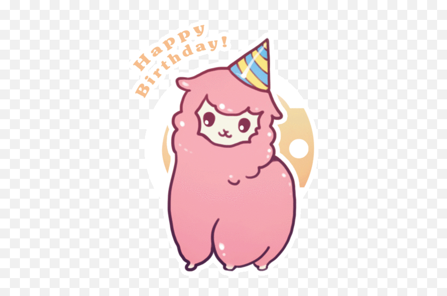 Happy Birthday Llama - Transparent Kawaii Happy Birthday Emoji,Birthday Emoticon Kawaii