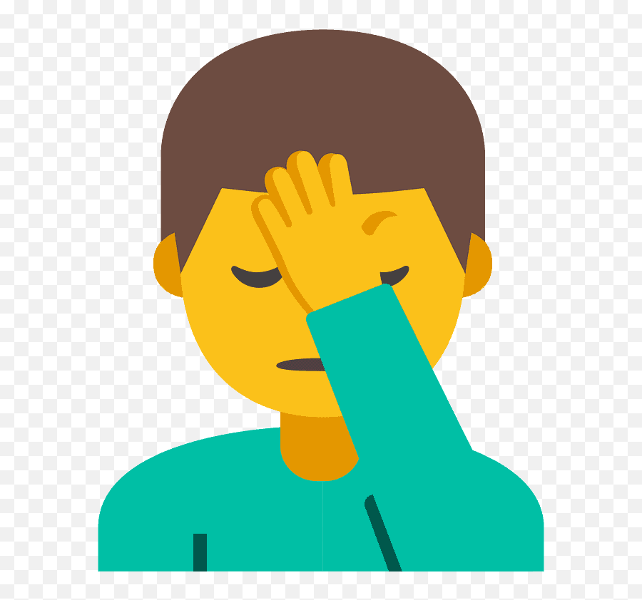 U200d Man Facepalming Emoji - Portable Network Graphics,Oh No Emoji