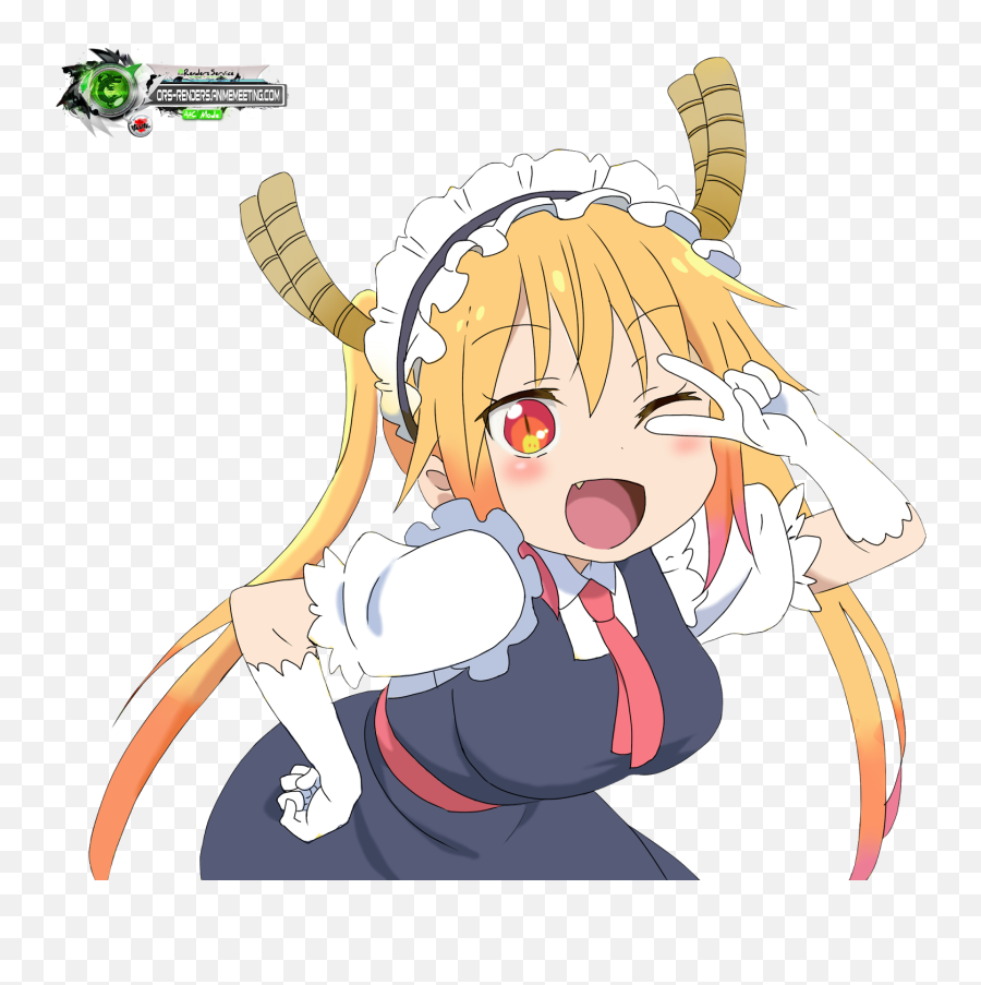 Maid Dragon Wallpaper Posted By Michelle Mercado - Tohru Kobayashi Peace Sign Emoji,Dragon Maid Emojis