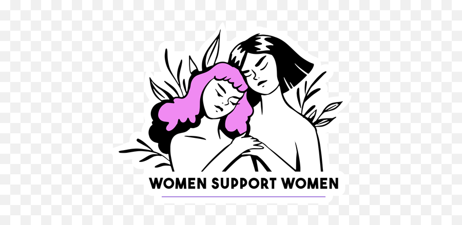 Women Support Women Illustration Transparent Png U0026 Svg Vector Emoji,Small Emoji Character Of A Girl