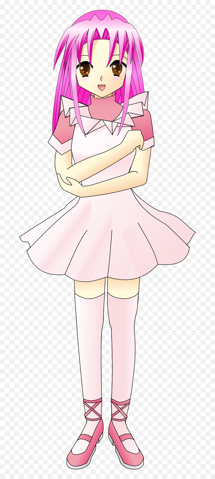 Painted Pink Anime Girl Free Image Download Emoji,Anime Girl Representing Emotions