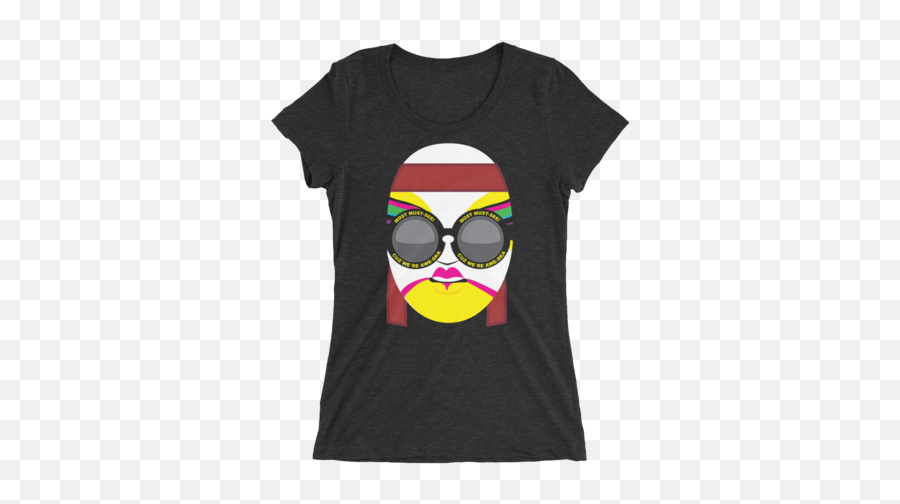 The Miz U0026 Asuka Mmc Mask Logo Womenu0027s Tri - Blend Tshirt Emoji,Gear 2 Pro Emoticon