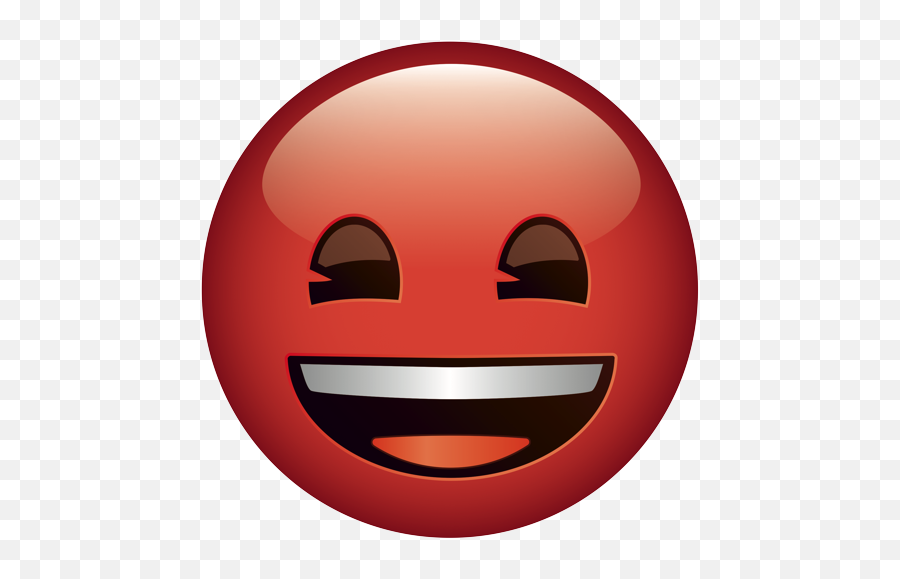 Grinning Face With Smiling Eyes Variant Red - Happy Emoji,Red Face Emoji