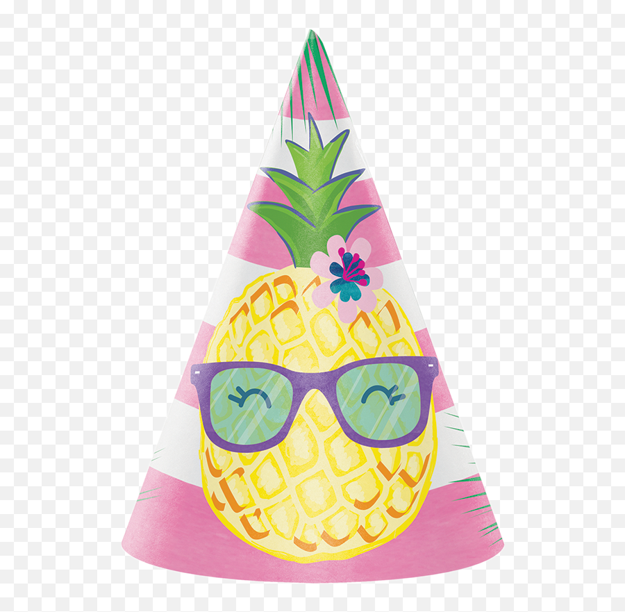 Pineapple U0027nu0027 Friends Cone Hats 8 - Hat Emoji,Emoji Party Hats
