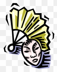 Folding Hand Fan Kabuki - Japanese Theatre Png Emoji,Folding Hands Emoji