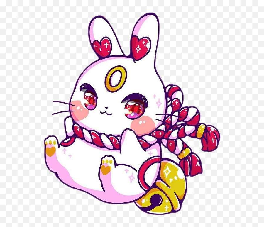 Cute Kawaii Rabbit Bunny Sticker By Raven - Japanese Kawaii Japanese Bunny Stickers Emoji,Bunny Japanese Emoji