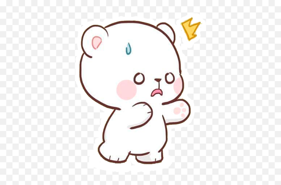 Sticker Maker Cute Cartoon Images - Milk And Mocha Sticker Png Emoji,Cute Bear Emoticons