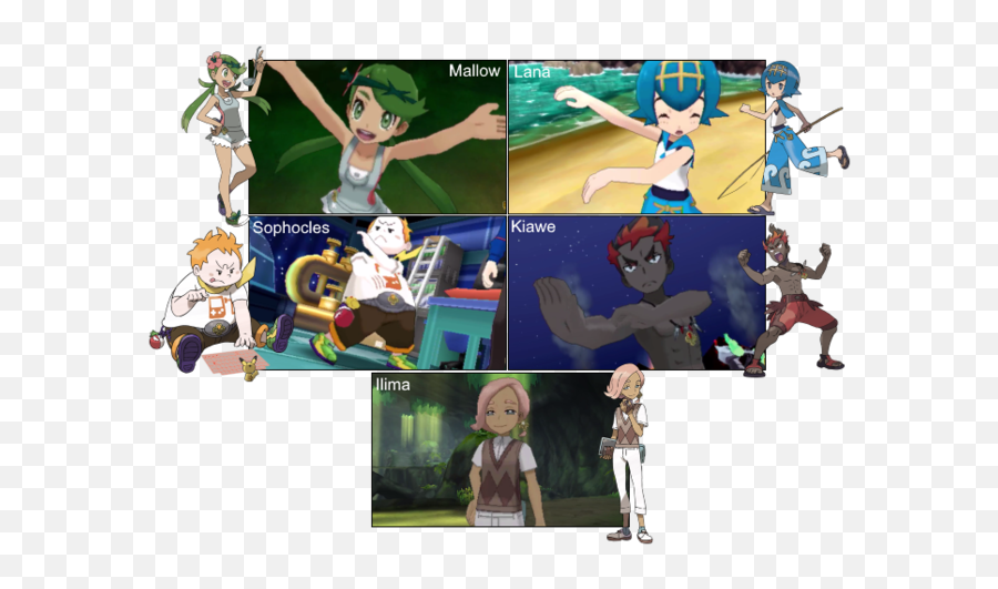 Character List - Pokemon Sun And Moon Names Of Characters Emoji,Character Emotion Chart
