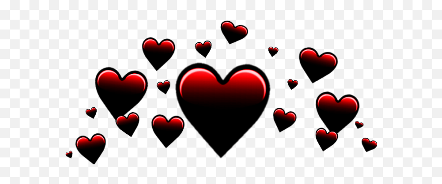 Heart Crown Emoji Crownemoji Sticker - Black Heart Crown Png,King Emoji Iphone