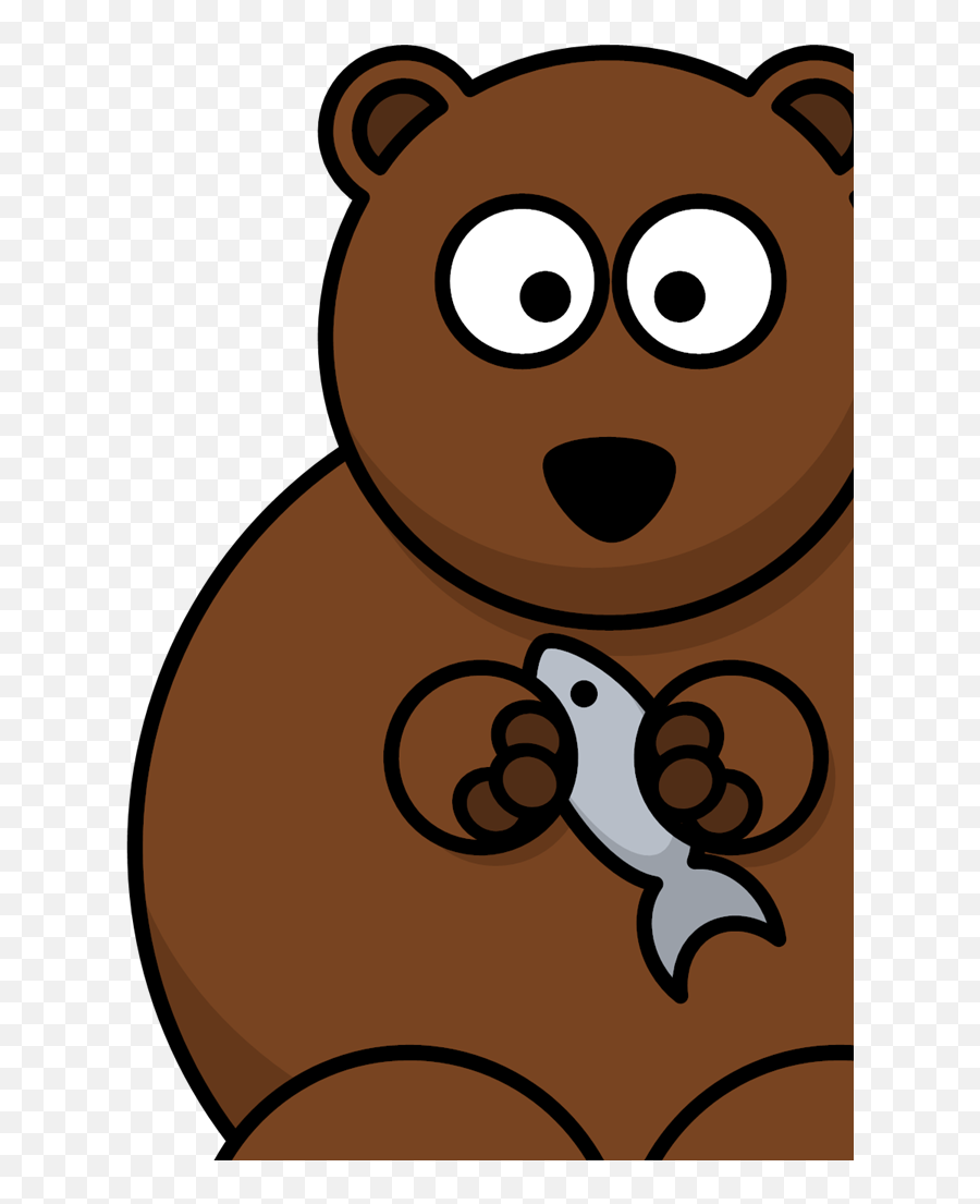Cartoon Bear Clip Art Icon And Svg - Cartoon Bear Eating Cartoon Bear Eating Fish Emoji,Teddy Bear Emoji