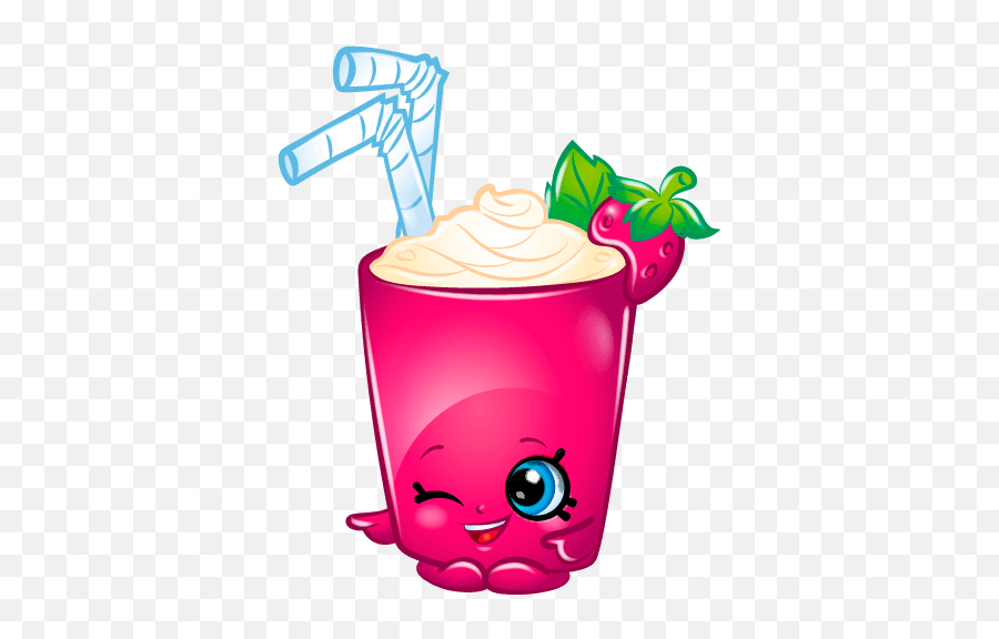 Malteada Fresa Shopkins Sticker Emoji,Emojis De Fresas