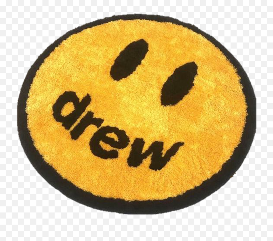 Drew House Smiley Logo Rug Yellow - Happy Emoji,House Emoticon