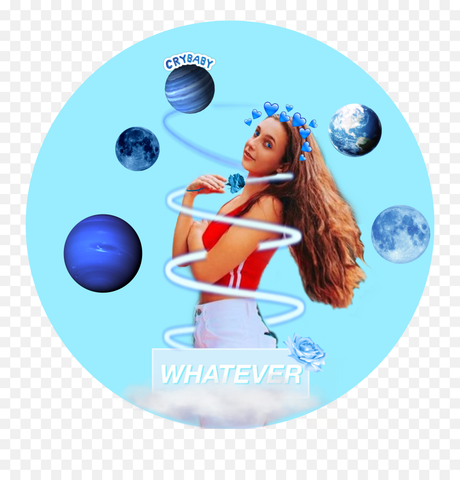 Emmachamberlain Emma Babyblue Sticker - For Women Emoji,Emoji Planet Dolan