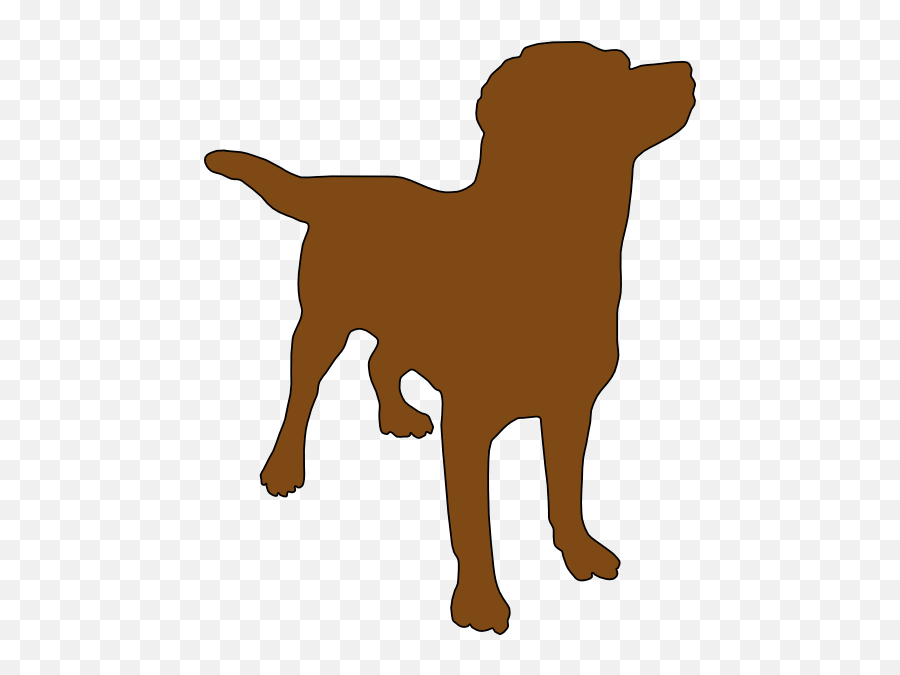 Labrador Retriever Puppy Silhouette - Dog Vector Transparent Background Emoji,Facebook Brown Dog Emoticon