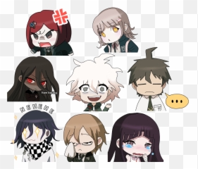 Danganronpa Emoji Based On Mystic Messenger Ones Danganronpa - Fictional Character,Mystic Massage Emojis