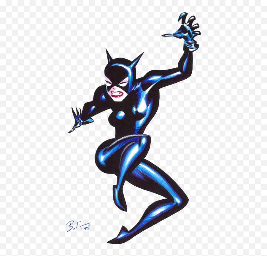 Anime Cat Boy Emoji - Catwoman Bruce Timm Art,Catwoman Emoticons