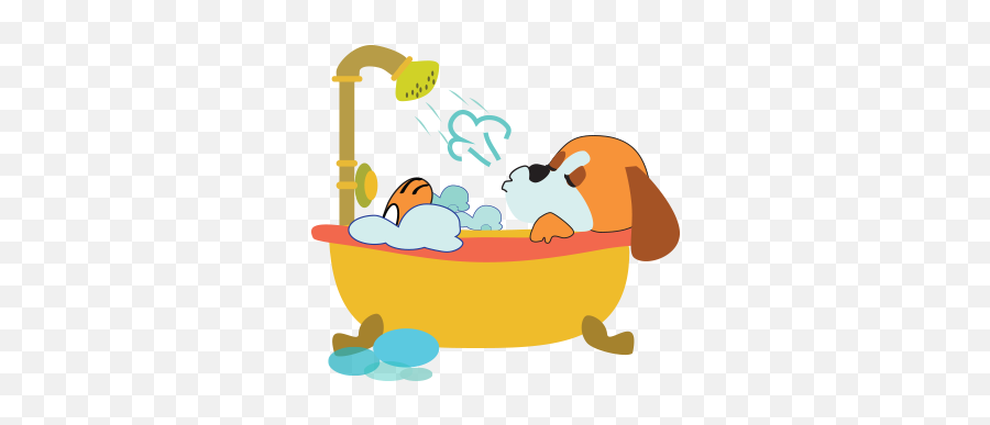 Puppy Love Emoji Stickers - Happy,Bathrub Emoji