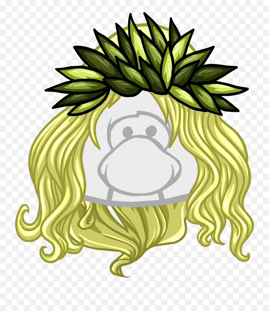 The Pineapple Crown - Club Penguin Wig Png Emoji,Mellonhead Emoticon