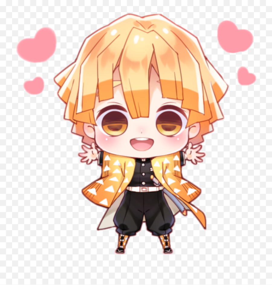 Zenitsu Sticker By - Zenitsu Chibi Transparent Background Emoji,Cute Chibi Drawings Of Emojis