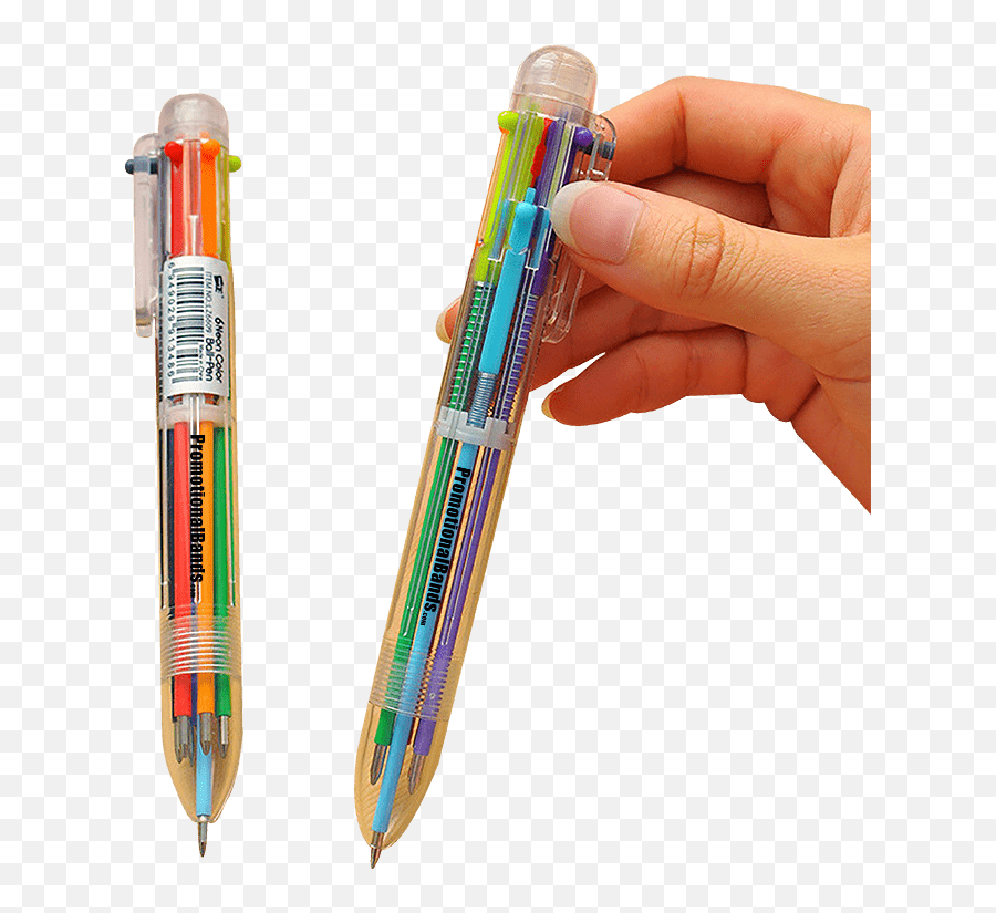 Multi Colored Ballpoint Pen - Multi Color Pen Png Emoji,Emoji Pens