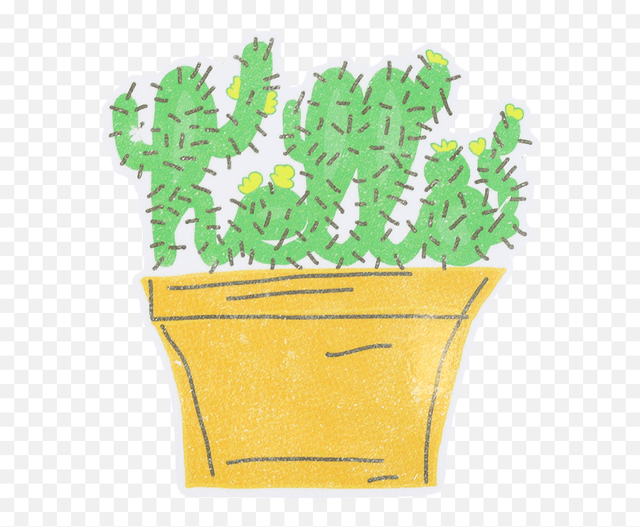 Cactus Pot Sticker U2013 Hello Apparel - Fines Herbes Emoji,Emoticon For A Pot