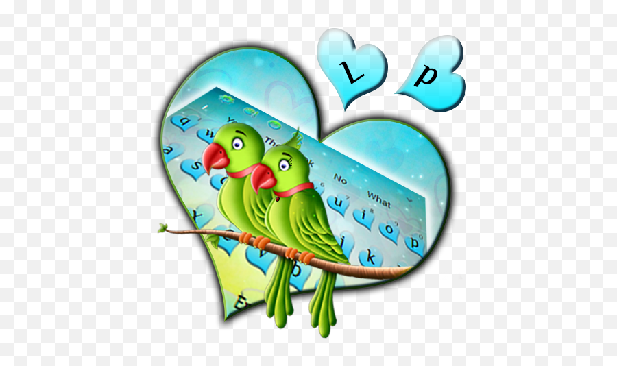 Lovely Parrots Keyboard Theme - Lovely Emoji,Parrot Emoji