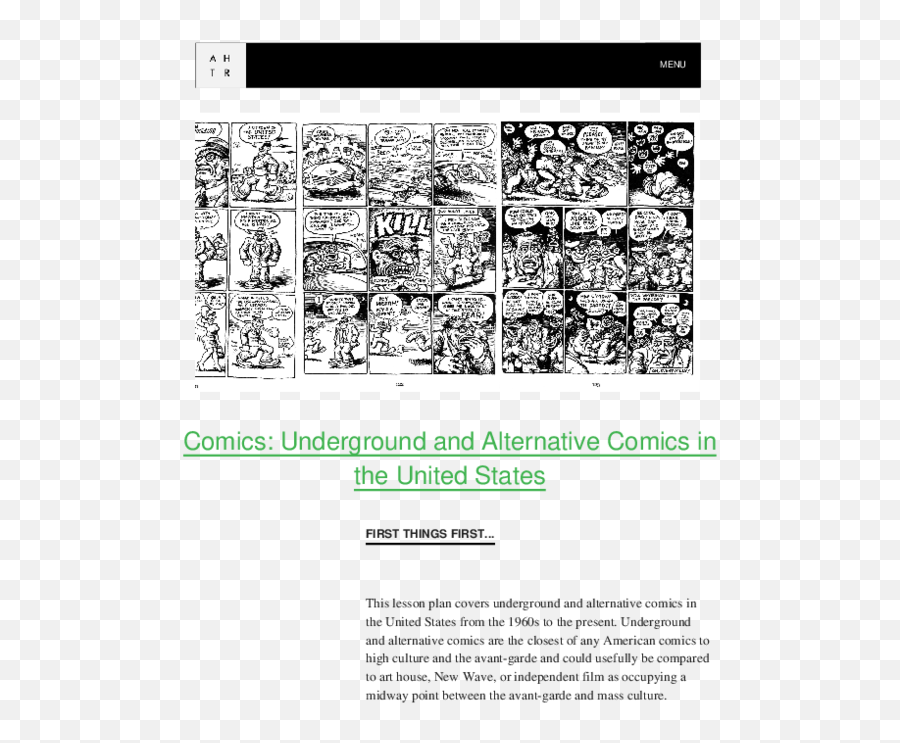 Pdf Lesson Plan Underground And Alternative Comics In The - Language Emoji,Emotions Comic Inside Out