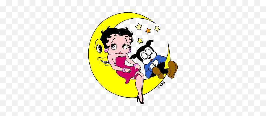 Betty Boop - Betty Boop Sticker On Moon Emoji,Betty Boop Emoticons