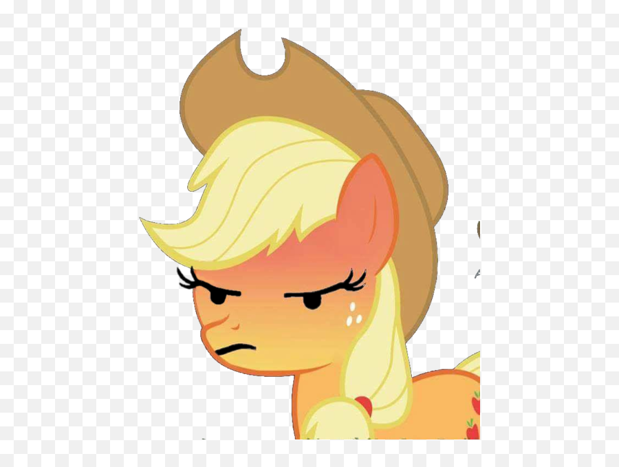 1777380 - Angry Applejack Edit Emoji Pony Safe Simple Fictional Character,Angry Emoji Transparent Background