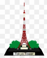 Model Of The Red Tokyo Tower Clipart - Transparent Tokyo Tower Png Emoji,Tokyo Tower Emoji
