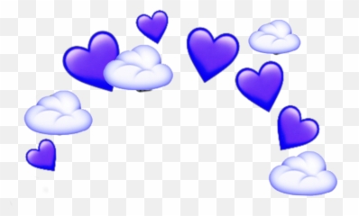 Purple Emoji Crown Heart Cloud Sticker By Yee - Transparent Crown Of Purple Emojis,Purple Heart Emoji Png