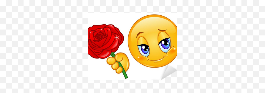 Emoticon With Rose Sticker U2022 Pixers U2022 We Live To Change - Emoji Dando Una Rosa,Autumn Emoticons