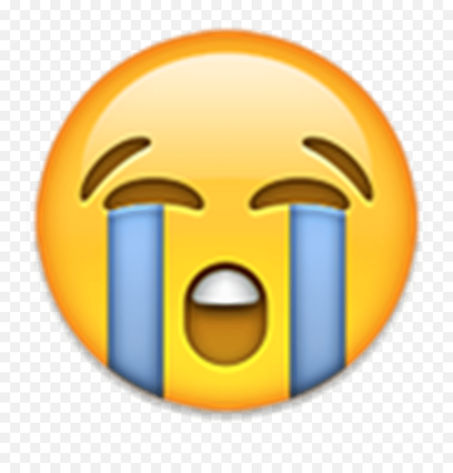 These Are The Top 10 Emoji On Twitter This Year - Crying Emoji No Background,Big Eyes Emoji