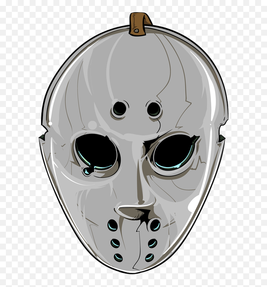 Jason Mask Drawing Png - Jason Cartoon Mask Png Emoji,Jason Mask Emoji