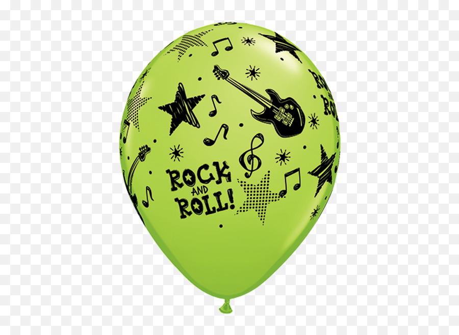 10 X 11 Assorted Rock And Roll Stars Qualatex Latex - Balloon Emoji,Curling Rock Emoji