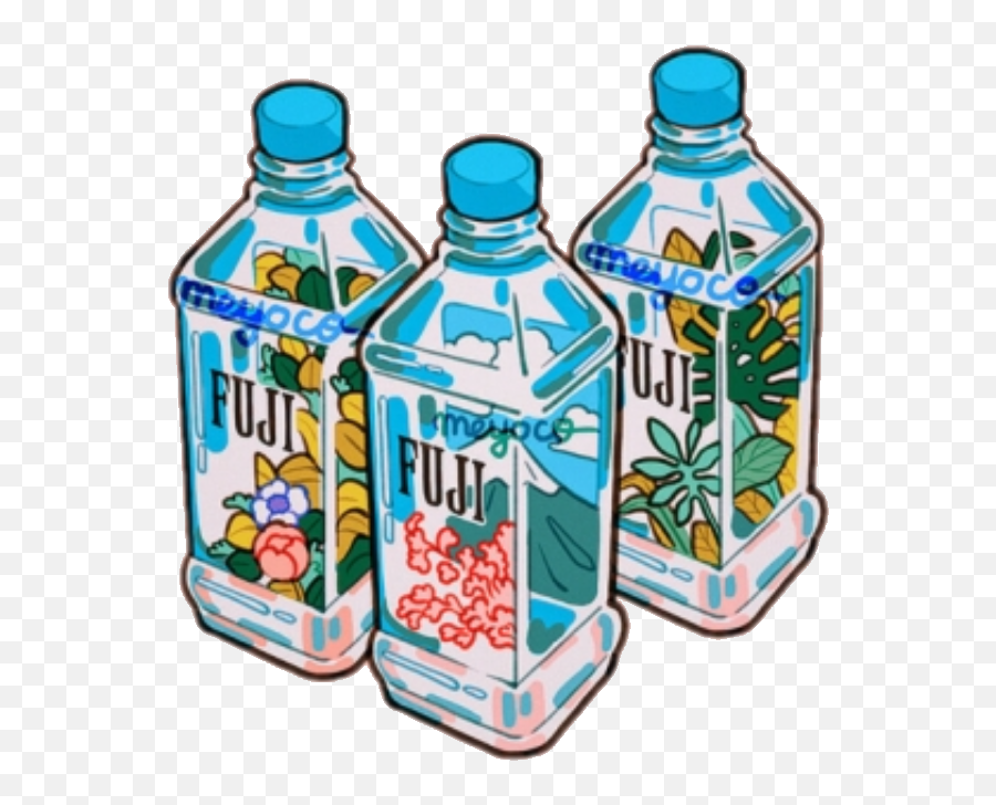 Aesthetic Bottles Water Fuji Aes Sticker By - Aesthetic Wallpaper Kpop Anime Emoji,Fuji Emoji