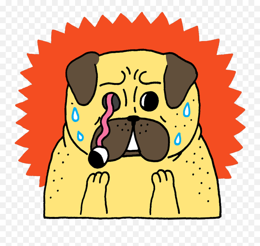 Pug Dance Gif - Pugs Eyes Fall Out Gif Clipart Full Size Pug Eye Fall Out Emoji,Fall Out Boy Emoji
