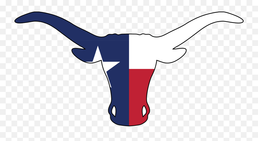 Texas Flag Longhorn - Clipart Longhorn Texas Flag Emoji,Texas Longhorns Emoji