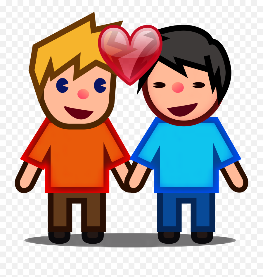 Cartoon Holding Hands 15 Buy Clip Art - Emoji Girl And Boy,Girls Holding Hands Emoji