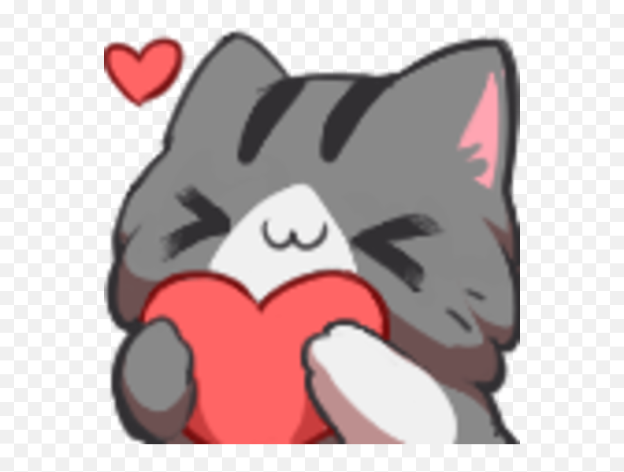 Download Nekotopiau0027s Avatar - Neko Twitch Emotes Png Image Cat With Heart Emote Emoji,Twith Emojis
