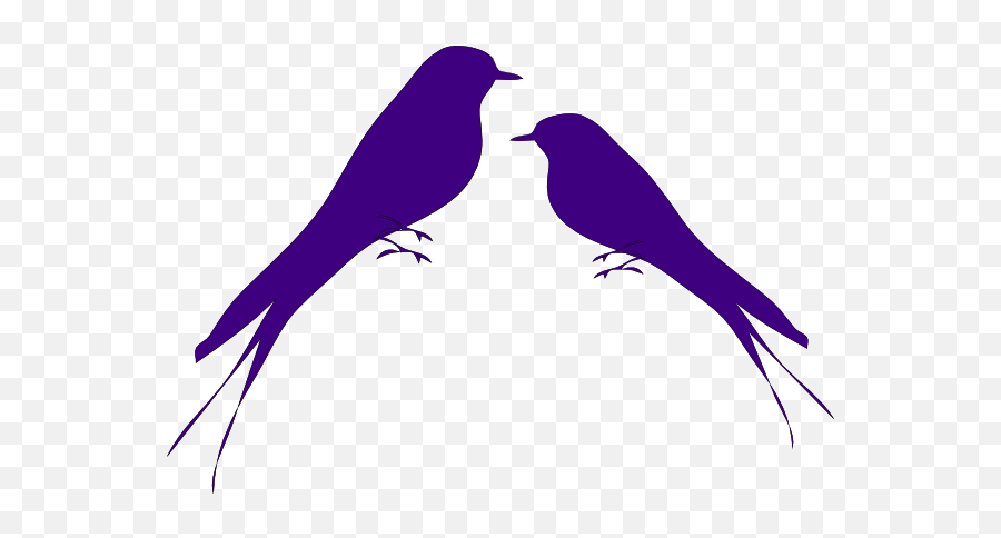 Bird Bird Silhouette - Love Birds Silhouette Emoji,Purple Bird Emoticon Facebook