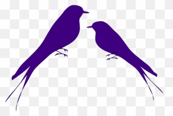 Bird Bird Silhouette - Love Birds Silhouette Emoji,Purple Bird Emoticon Facebook
