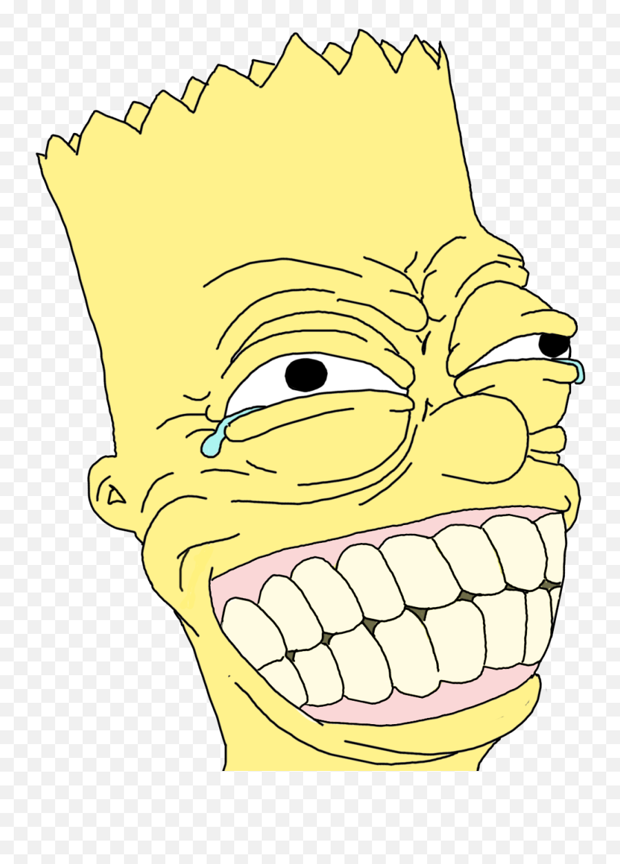Bart Lel Big Grin Never Ever Know Your Meme - Happy Emoji,Two Emotions As An Artist Bart Simpson