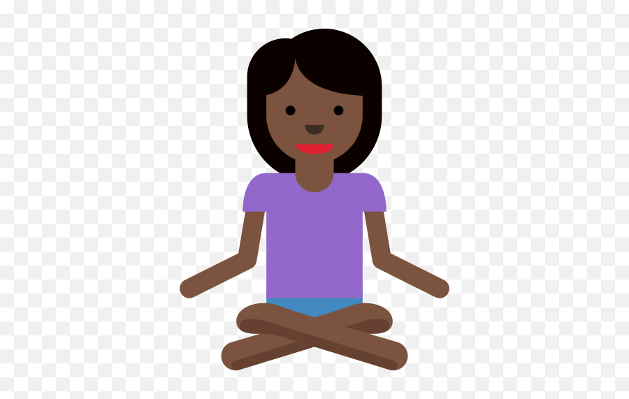 Person In Lotus Position Emoji With - For Women,Sitting Emoji