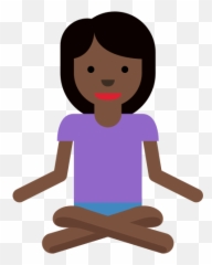 Person In Lotus Position Emoji With - For Women,Sitting Emoji