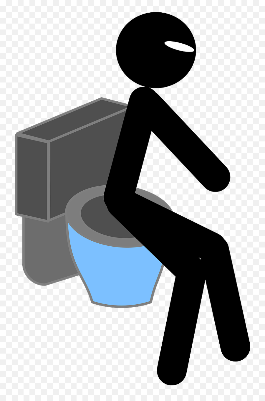 Toilet Man Sitting - Thinking In Toilet Clip Art Png Clip Art Wc Emoji,Emoji Bathroom Set