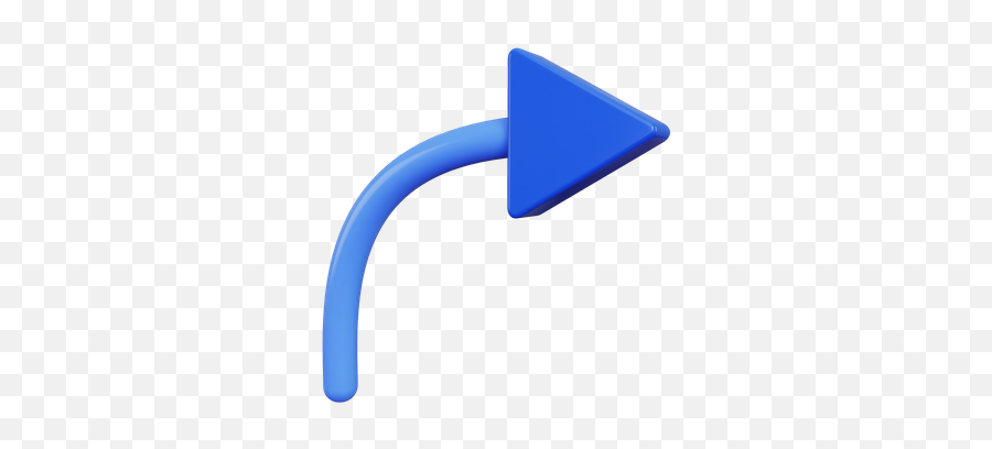 Premium Turn Right Arrow 3d Illustration Download In Png Emoji,Curving Arrow Emoji