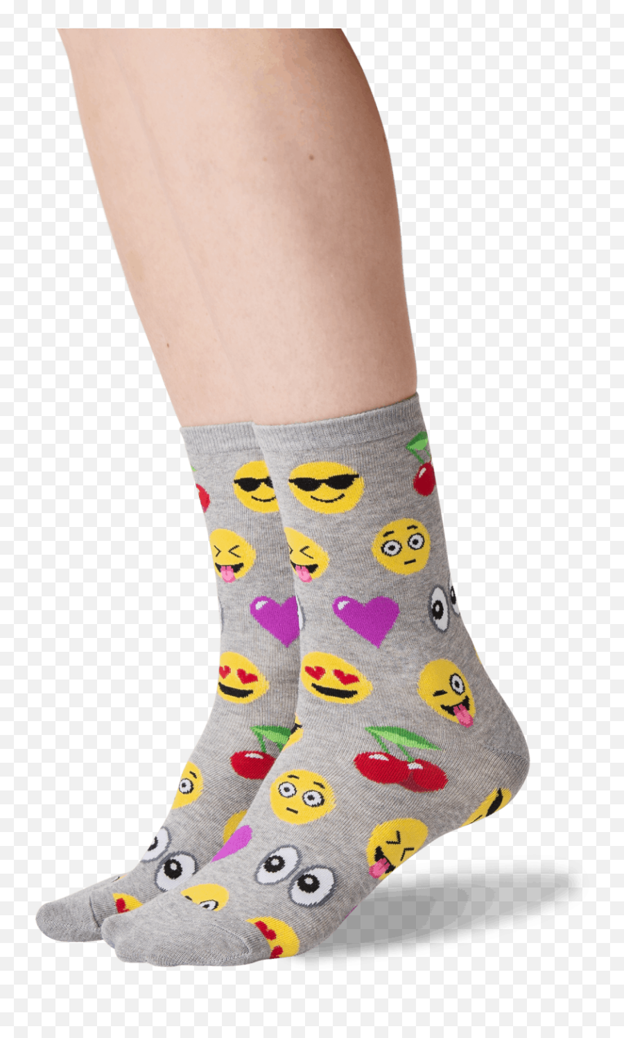 Womens Emoji Crew Socks U2013 Hotsox - For Teen,Emoji Front 3